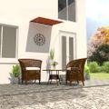 vidaXL Zaťahovacia markíza 150x150 cm oranžová a hnedá