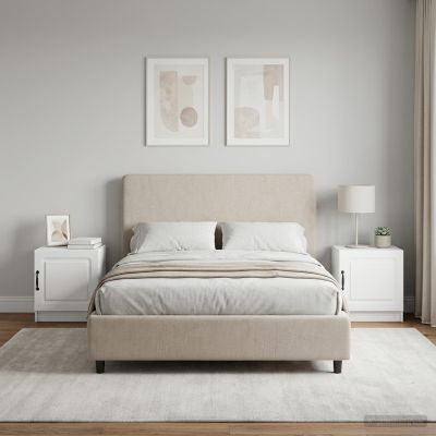 vidaXL Nočný stolík 2 ks Biela 43 x 34,5 x 47 cm Kompozitné drevo