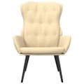 vidaXL Relaxačné kreslo krémovo-biele zamatové