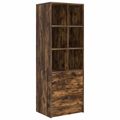 vidaXL Highboard so zásuvkou Dymová dub 45,5 x 34 x 127 cm
