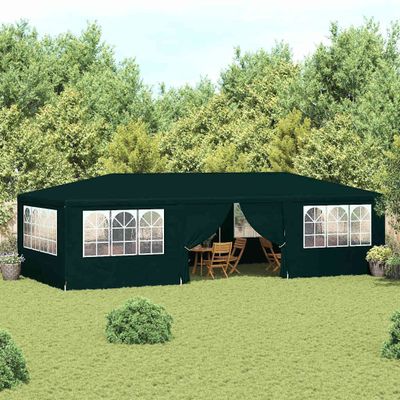 vidaXL Profesionálny párty stan+bočné steny 4x9 m, zelený 90 g/m²