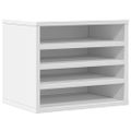 vidaXL Organizér na stôl biely 36x26x29,5 cm kompozitné drevo