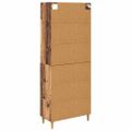 vidaXL Highboard Staré drevo 69,5 x 32,5 x 180 cm Kompozitné drevo