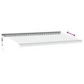 vidaXL Automaticky zaťahovacia markíza antracit a biela 600x350 cm