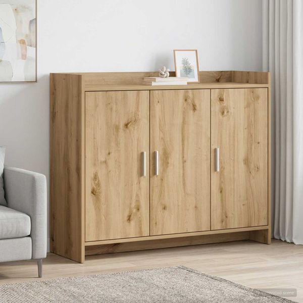 vidaXL Servírovacia skriňa Dub artisan 98,5 x 33 x 80 cm