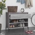 vidaXL Botník sivý dub sonoma 70x36x60 cm spracované drevo