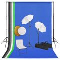 vidaXL Fotografické vybavenie a lampy, dáždniky, pozadie a reflektor