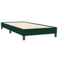 vidaXL Posteľný rám boxsping bez matracom tmavozelený 90x220 cm zamat