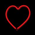 Neon LED Light HEART red Bat + USB FLNE07 Forever Light