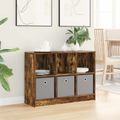 vidaXL Servírovacia skriňa Dymová dub 88,5 x 27,5 x 63,5 cm