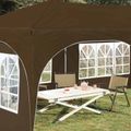 vidaXL Prístrešok na párty 575 x 288 x 245 cm Sivohnedá