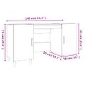 vidaXL Stôl dub somoma 140x50x75 cm spracované drevo