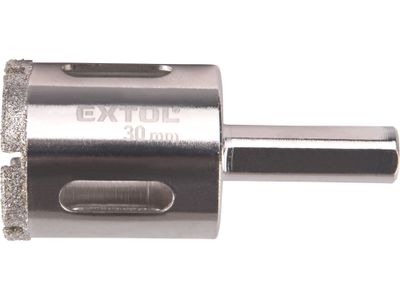 Korunka vykružovací diamantová na sklo a keramiku, O 30mm EXTOL-PREMIUM