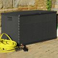 vidaXL Záhradný úložný box, antracitový 120x56x63 cm, PP ratan