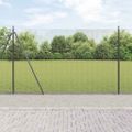 vidaXL Zvarené drôtené pletivo s betónovým základom 25 x 1,4 m Sivá