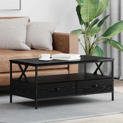 vidaXL Konferenčný stolík Čierny dub 100 x 51 x 45 cm Kompozitné drevo