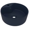 vidaXL Luxusné umývadlo, prepad, matné tmavomodré 36x13 cm, keramika
