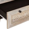vidaXL Servírovacia skriňa 3 ks 180 x 33,5 x 75 cm mangový masív Biela