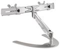 Neomounts FPMA-D940DD / Flat Screen Desk Mount (stand/foot)  / Silver Stojan, VESA, stolní, pro 2 ploché monitory, úhloprícka 10"-24", náklon 60°, otácení 120°, rotace 180°, nosnost 14kg, stríbrný