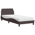 vidaXL Posteľ s matracom Dover tmavohnedá 90x200 cm látka