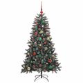 vidaXL Umelý vianočný stromček Zelená 150 cm PVC, plast a oceľ