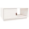 vidaXL Konferenčný stolík biely 80x50x35,5 cm borovicový masív