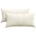 vidaXL Vankúše na pohovku 2 pcs Krémová 80 x 40 cm Kordúrová tkanina