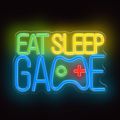Forever Light Neon PLEXI LED EAT SLEEP GAME multicolor FPNE33