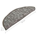 vidaXL Kobercové nášľapy na schody 15 ks antracitové 56x17x3 cm