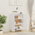 vidaXL Komoda biela 70x34x90 cm spracované drevo