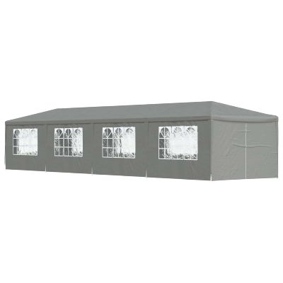 vidaXL Párty stan 1200 x 300 x 255 cm Svetlosivá PE a oceľ