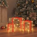 vidaXL Darčeková Škatľa 3 ks 60 LED Teplá biela 20 x 20 x 20 cm Akryl