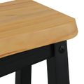 vidaXL Vysoký barový stolička EKAI 2 ks Čierna 40 x 29 x 63 cm