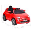 vidaXL Detské elektrické autíčko Fiat 500, červené
