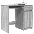 vidaXL Stôl sivý dub sonoma 86x49x76 cm kompozitné drevo