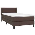 vidaXL Boxspring posteľ s matracom hnedá 100x200 cm umelá koža