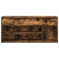 vidaXL Lavička na topánky Dub dymový 102x30,5x45 cm Upravené drevo