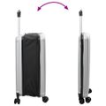 vidaXL Kufor so zámkom Strieborná 43 x 27 x 66 cm ABS plast