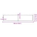 vidaXL Stolová doska svetlohnedá 180x40x(2-6)cm ošetrený masív hrany