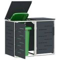 vidaXL Úložisko kontajnera na odpad for 2 Bins 240L Nehrdzavejúca oceľ
