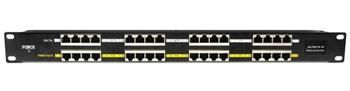 OPTIX Gigabit POE panel 16 portů, 1U pro rack 19", stíněný, černý