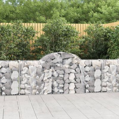 vidaXL Oblúkové gabionové koše 40ks 200x30x80/100cm pozinkované železo
