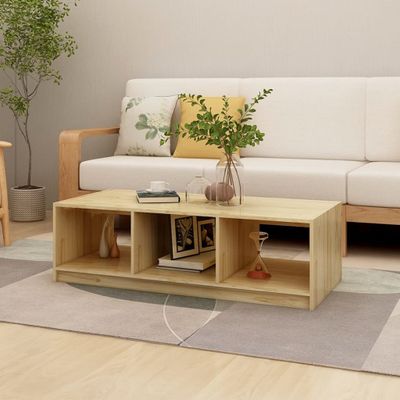 vidaXL Konferenčný stolík 110x50x34 cm, borovicový masív