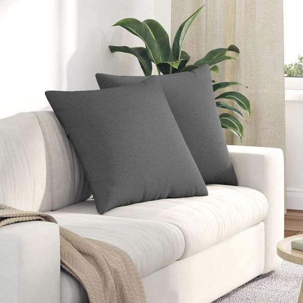 vidaXL Vankúše na pohovku 2 pcs Tmavo šedá 80 x 80 cm látka