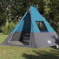 vidaXL Tipi stan 6-miestny Vodoodolný Modrá taft