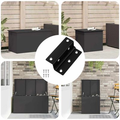 vidaXL Pánt 12 ks Čierna 38 x 17 x 60 mm Železo