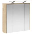 vidaXL Kúpeľňová zrkadlová skrinka Sonoma dub 63,5 x 16 x 62,5 cm