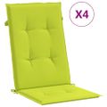 vidaXL Podložky na záhradné stoličky, vysoké operadlo 4 ks 120x50x3 cm