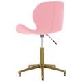 335045 vidaXL Swivel Dining Chair Pink Velvet