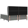 vidaXL Posteľ s pružinovým rámom Tmavo šedá 200 x 200 cm látka